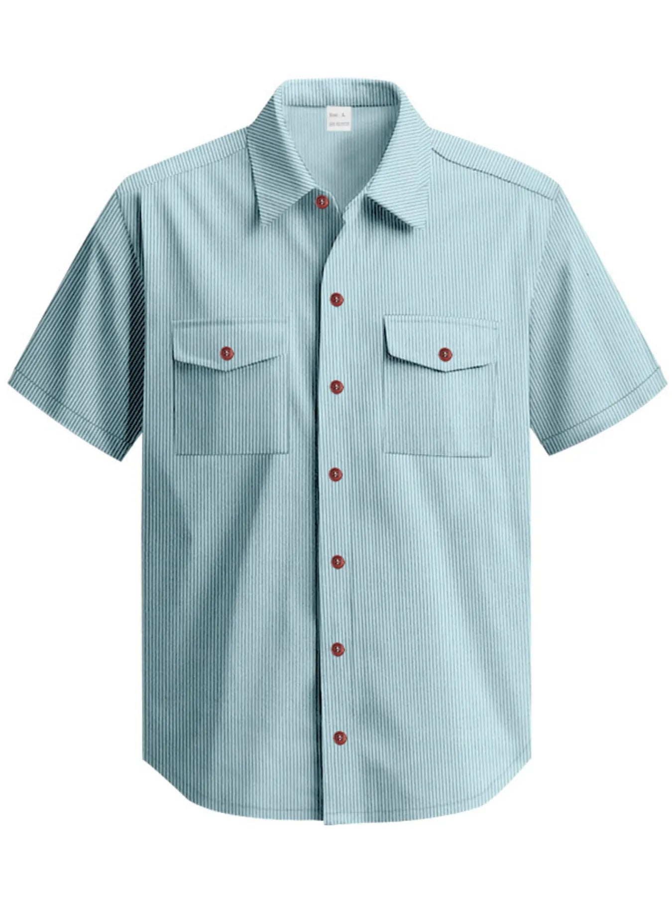 Men's Full Size Button Up Short Sleeve Shirt Plus Size