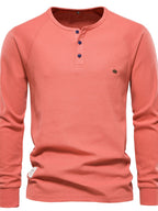 Men's Waffle-Knit Long Sleeve T-Shirt