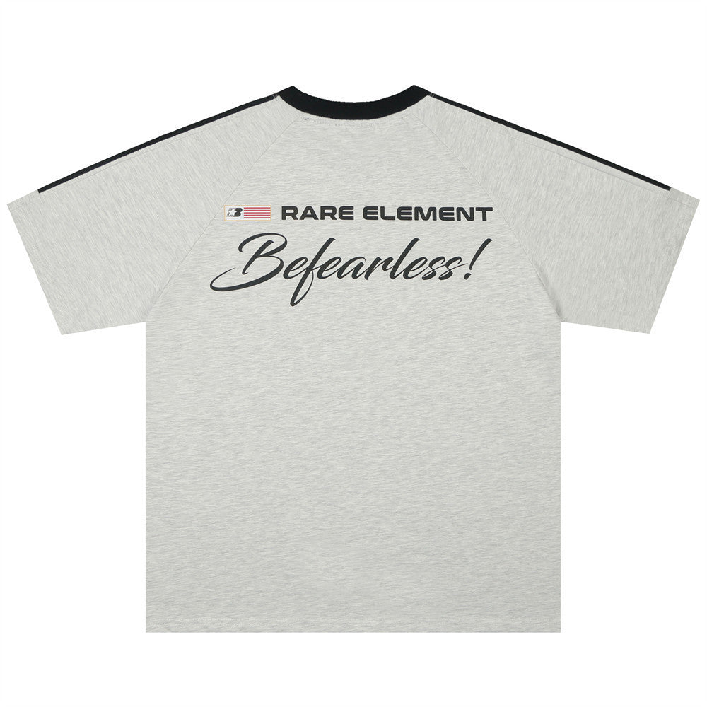 Hand-Painted Letter Print Short-Sleeve T-Shirt for Men