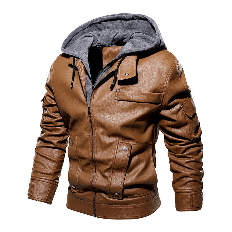 Premium Men's Leather Coat Classic & Warm Winter Outerwear