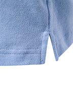 Men's Embroidered Striped Short Sleeve Polo